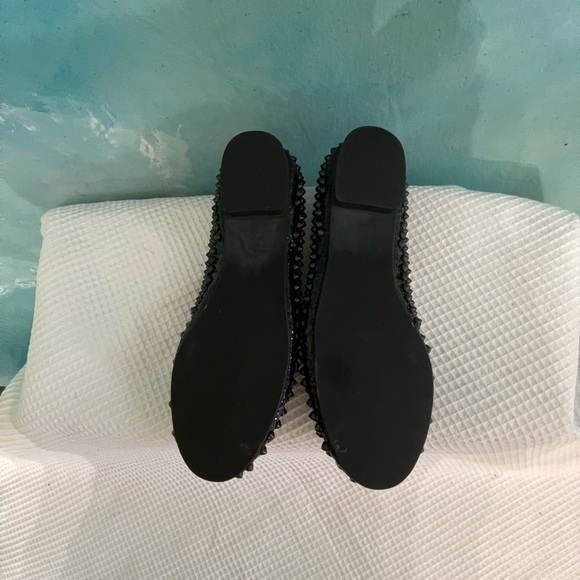 Steve Madden Black/Sparkly Spiked Loafers - Picture 4 of 4